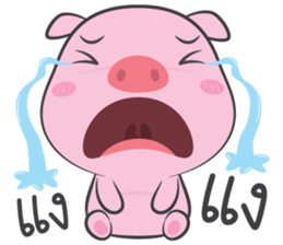 pig pink sticker #13586790
