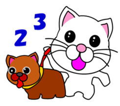 A white cat which is a wife or a mother sticker #13588407