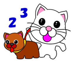 A white cat which is a wife or a mother sticker #13588407