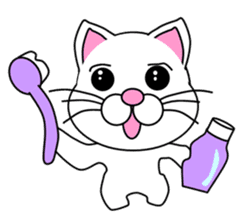 A white cat which is a wife or a mother sticker #13588423