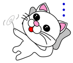 A white cat which is a wife or a mother sticker #13588430