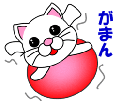 A white cat which is a wife or a mother sticker #13588439