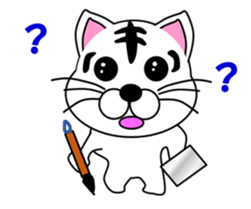 A white cat which is a wife or a mother sticker #13588441