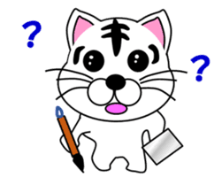 A white cat which is a wife or a mother sticker #13588441