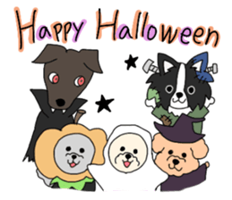 cute five dogs sticker #13589106