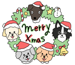 cute five dogs sticker #13589107