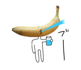 Surreal banana sticker #13589240