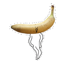 Surreal banana sticker #13589253