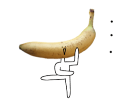 Surreal banana sticker #13589261
