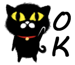 Round and black sticker #13589886