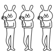 小生意気なウサギです。 - クリエイターズスタンプ