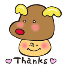 Mr. winter mushroom The Christmas ver sticker #13590931