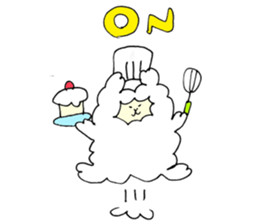 Pastry alpaca sticker #13591252