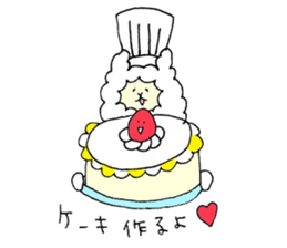 Pastry alpaca sticker #13591262