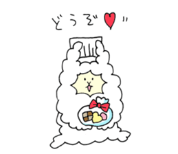 Pastry alpaca sticker #13591263