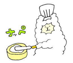 Pastry alpaca sticker #13591271