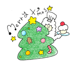 Pastry alpaca sticker #13591276