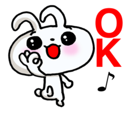 Basic white rabbit sticker #13591797