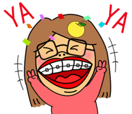 Yellow apple Unlucky sticker #13592247