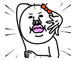 An annoying woman It moves. sticker #13592325