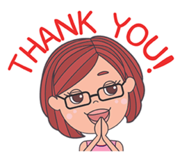 honey lemon girl with glasses sticker #13592383