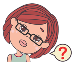 honey lemon girl with glasses sticker #13592386