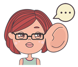 honey lemon girl with glasses sticker #13592388