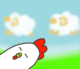 Chick and Owl and Chicken. sticker #13592502