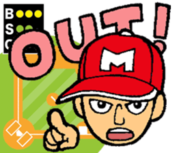 Baseball player with the Red Cap sticker #13592964