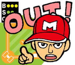 Baseball player with the Red Cap sticker #13592964