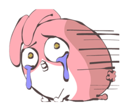 Green Tomato(Pink square rabbit) sticker #13593210