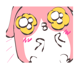 Green Tomato(Pink square rabbit) sticker #13593216