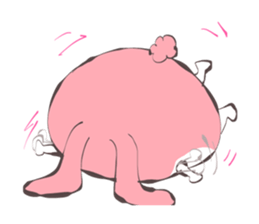 Green Tomato(Pink square rabbit) sticker #13593220