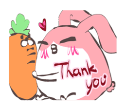 Green Tomato(Pink square rabbit) sticker #13593226