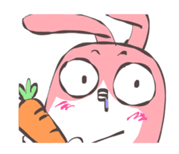 Green Tomato(Pink square rabbit) sticker #13593229