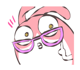 Green Tomato(Pink square rabbit) sticker #13593236