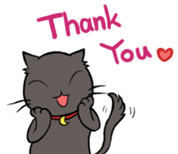 Black Cat and Moon sticker #13593285