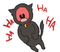 Black Cat and Moon sticker #13593286