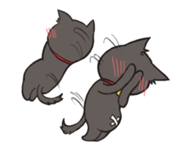 Black Cat and Moon sticker #13593293