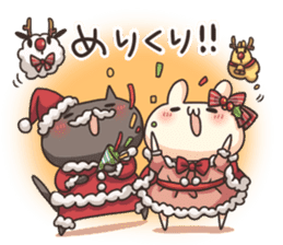 Shiro the rabbit & kuro the cat Part5 sticker #13593950
