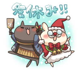 Shiro the rabbit & kuro the cat Part5 sticker #13593968
