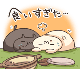 Shiro the rabbit & kuro the cat Part5 sticker #13593975