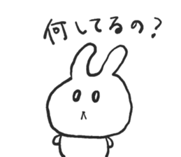 Negative alumi rabbit sticker #13594486