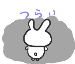 Negative alumi rabbit sticker #13594512