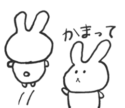 Negative alumi rabbit sticker #13594515