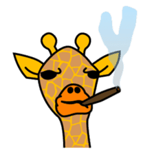 boring giraffe sticker #13596980