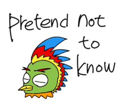 Colorful Chicken English sticker #13597176