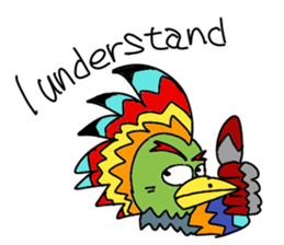 Colorful Chicken English sticker #13597177