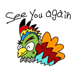 Colorful Chicken English sticker #13597178