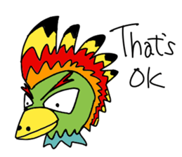 Colorful Chicken English sticker #13597181